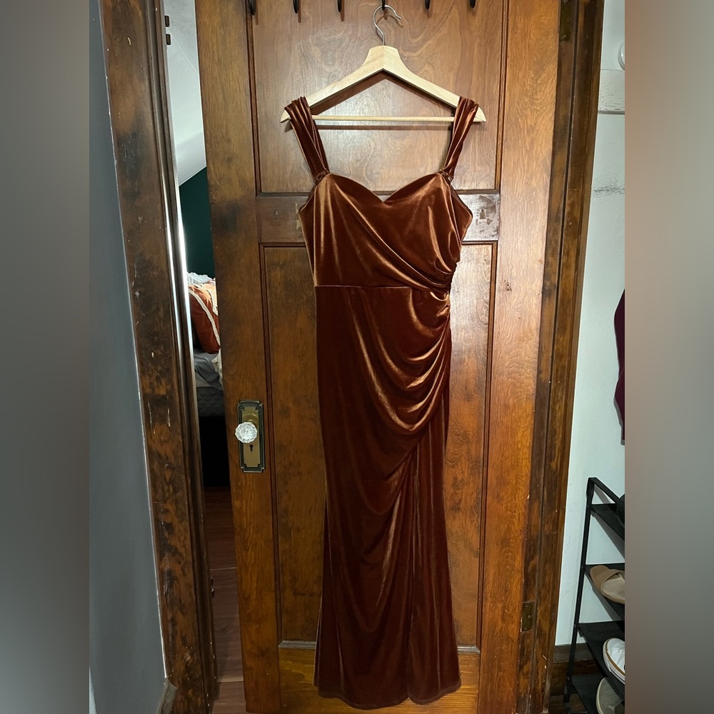 Velvet bridesmaids dress